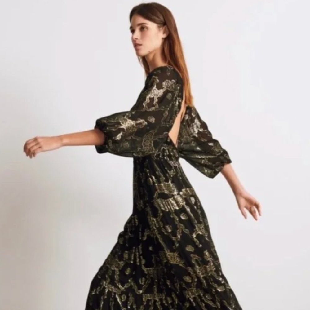 BA&SH Lace Pattern Long Dress Size Small